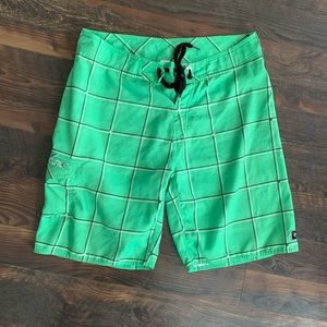 Rip Curl Men’s Green Plaid Board Shorts